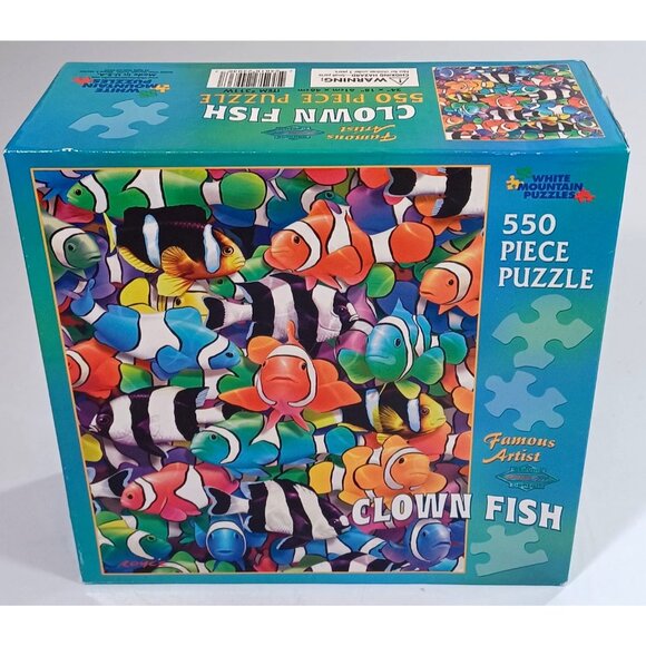 White Mountain 550 Piece Jigsaw Puzzle Clown Fish By Royce B. McClure New Sealed - Picture 6 of 10